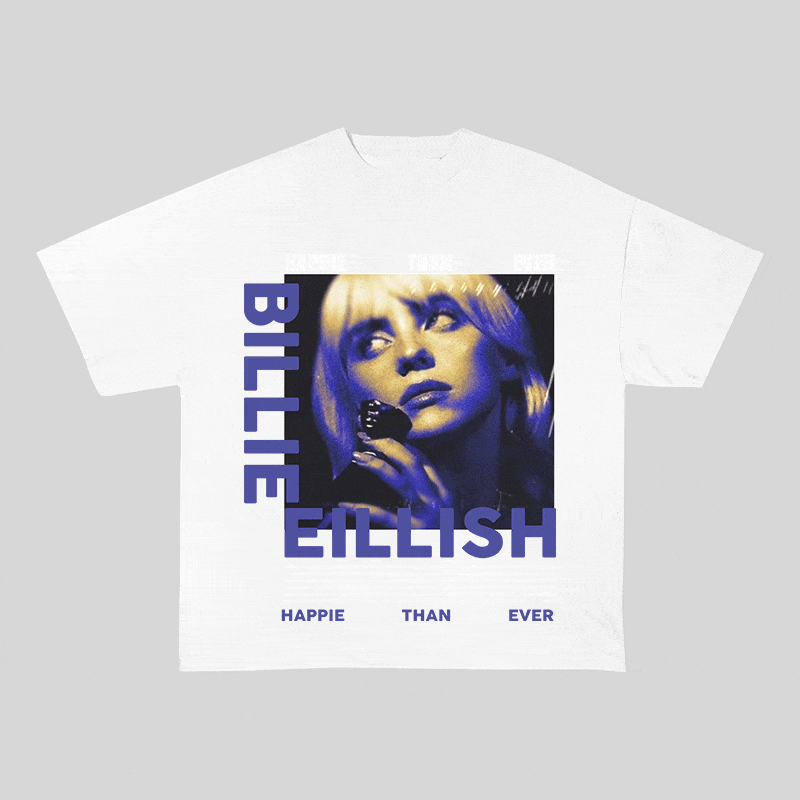RDMCLOTHINGART tapestry hoodie BILLIE EILLISH HEAVY WEIGHT COTTON TEE-8991