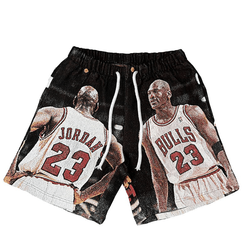 RDMCLOTHINGART tapestry hoodie BLACK MJ TAPESTRY SHORTS