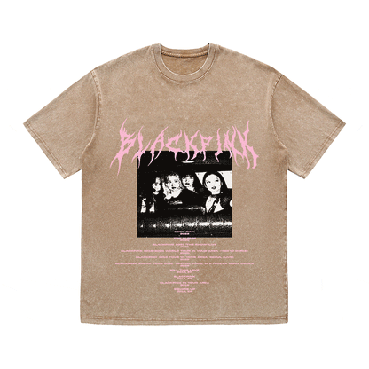RDMCLOTHINGART tapestry hoodie BLACKPINK HEAVY WEIGHT COTTON TEE-8898