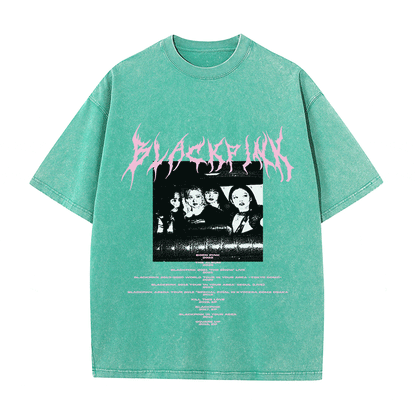 RDMCLOTHINGART tapestry hoodie BLACKPINK HEAVY WEIGHT COTTON TEE-8898