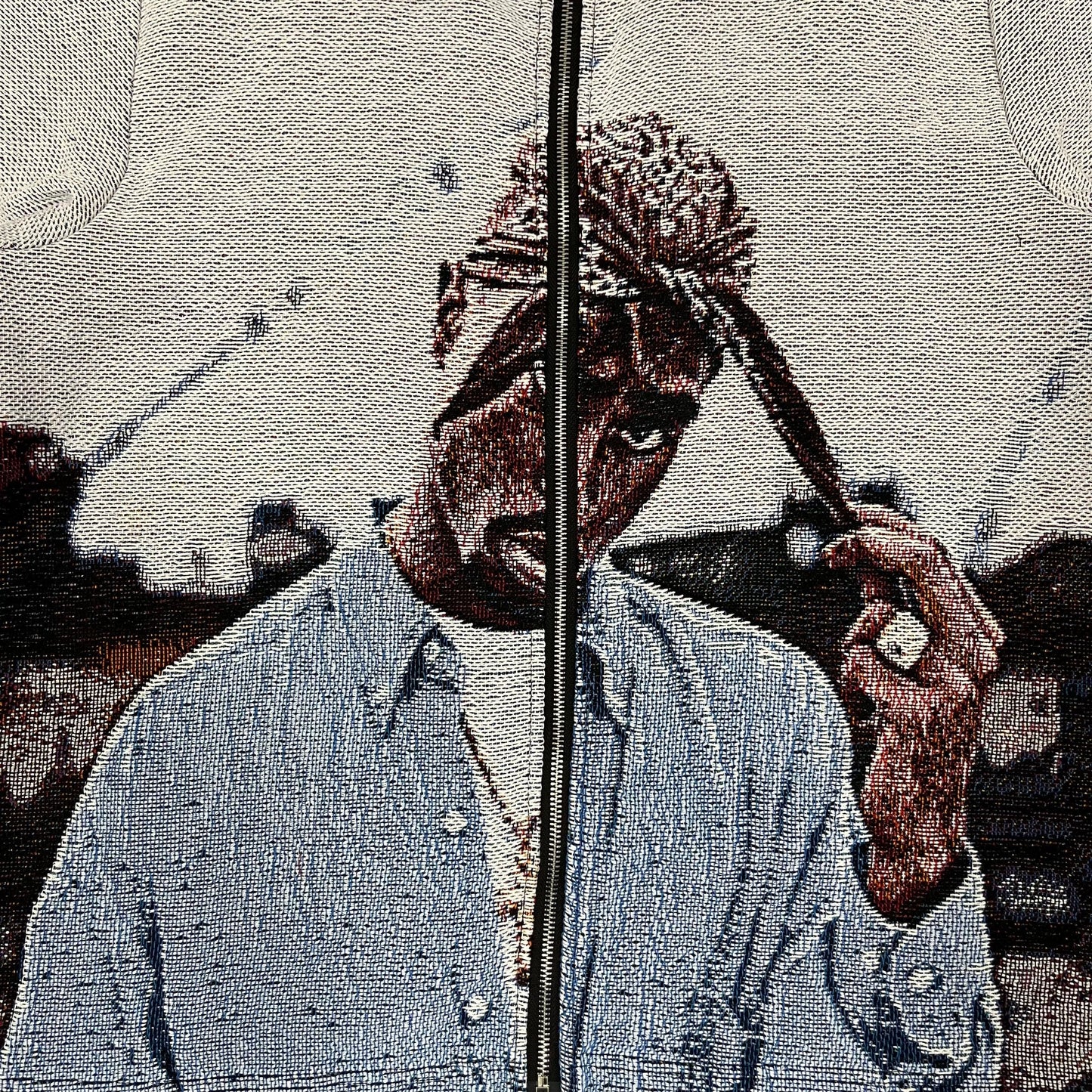 RDMCLOTHINGART tapestry hoodie BLUE 2PAC TAPESTRY TEE