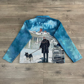 RDMCLOTHINGART tapestry hoodie BLUE DRAKE TAPESTRY JACKET