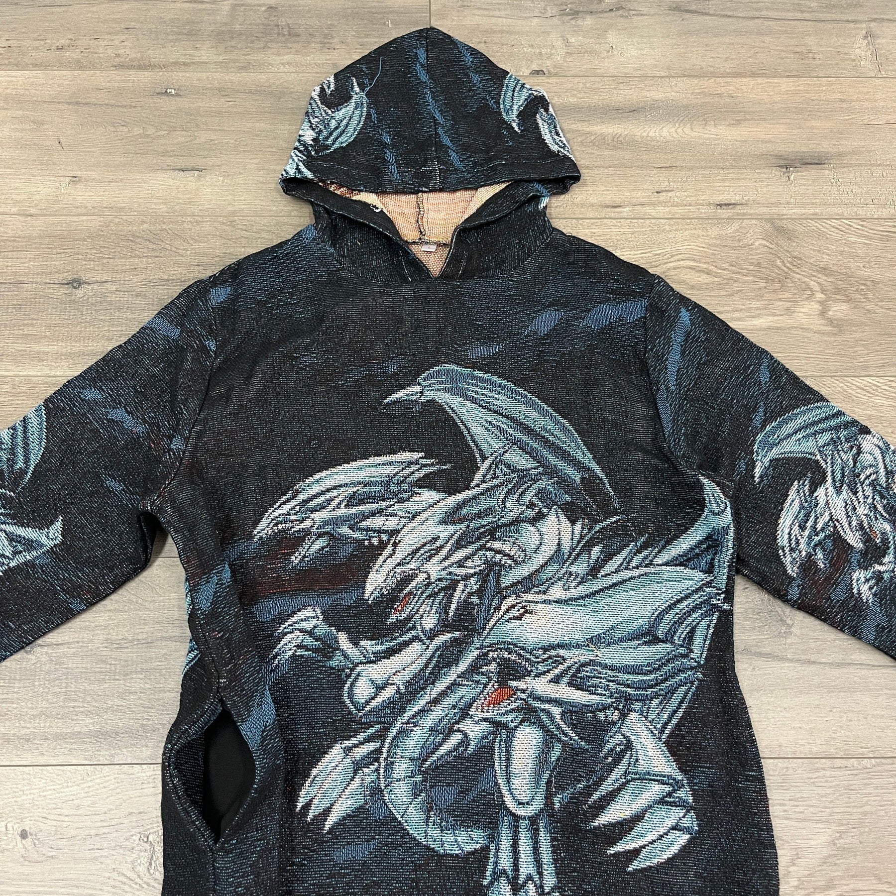 RDMCLOTHINGART tapestry hoodie BLUE EYES WHITE DRAGON TAPESTRY HOODIE