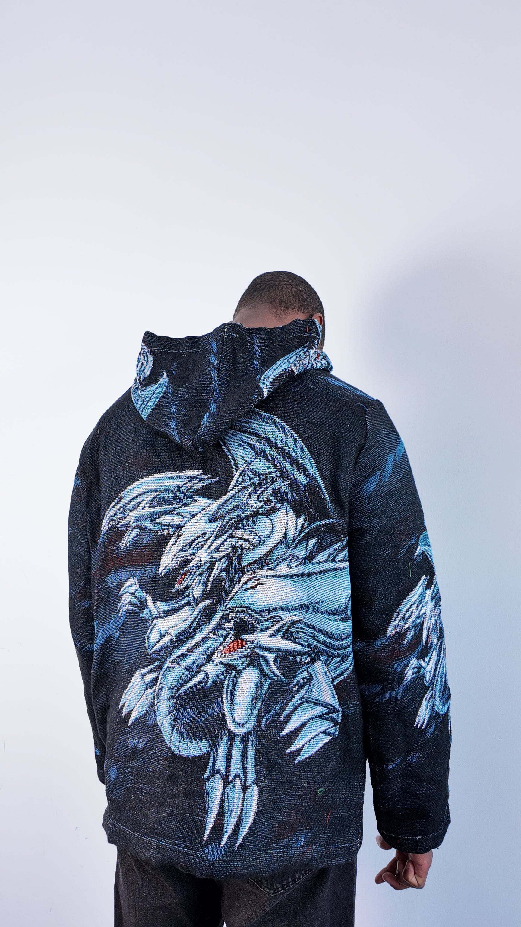 RDMCLOTHINGART tapestry hoodie BLUE EYES WHITE DRAGON TAPESTRY HOODIE