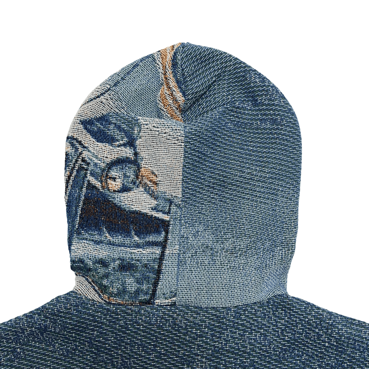 RDMCLOTHINGART tapestry hoodie Blue Nip Tapestry
