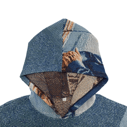 RDMCLOTHINGART tapestry hoodie Blue Nip Tapestry