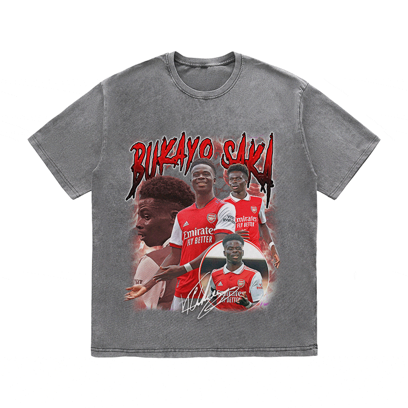 RDMCLOTHINGART tapestry hoodie BUKAYO SAKA HEAVY WEIGHT COTTON TEE-9151