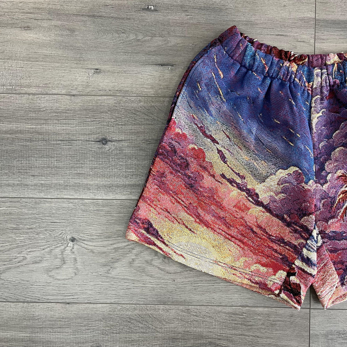 RDMCLOTHINGART tapestry hoodie CALIFORNIA SHORTS