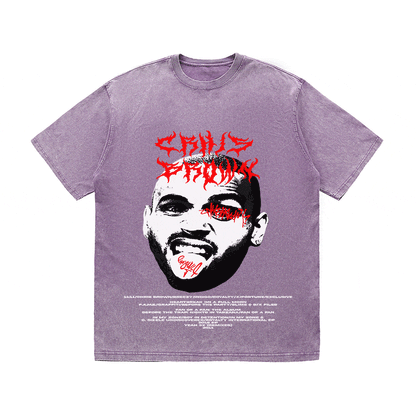 RDMCLOTHINGART tapestry hoodie CHRIS BROWN HEAVY WEIGHT COTTON TEE-8926
