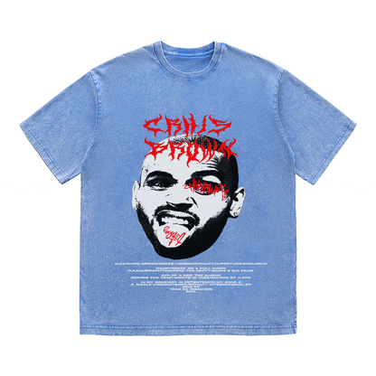 RDMCLOTHINGART tapestry hoodie CHRIS BROWN HEAVY WEIGHT COTTON TEE-8926