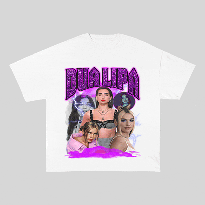 RDMCLOTHINGART tapestry hoodie DUA LIPA HEAVY WEIGHT COTTON TEE-9122