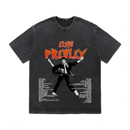 RDMCLOTHINGART tapestry hoodie ELVIS PRESLEY HEAVY WEIGHT COTTON TEE-8901