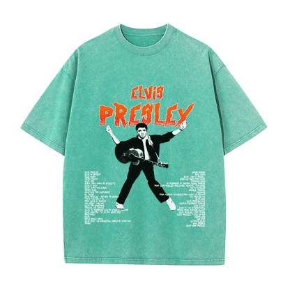 RDMCLOTHINGART tapestry hoodie ELVIS PRESLEY HEAVY WEIGHT COTTON TEE-8901