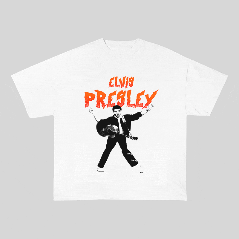 RDMCLOTHINGART tapestry hoodie ELVIS PRESLEY HEAVY WEIGHT COTTON TEE-8901