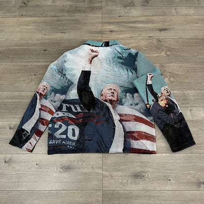 RDMCLOTHINGART tapestry hoodie FIGHT US TAPESTRY JACKET