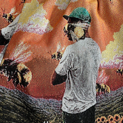 RDMCLOTHINGART tapestry hoodie FLOWER BOY TAPESTRY SHORTS