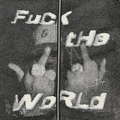 RDMCLOTHINGART tapestry hoodie FXXK THE WORLD TAPESTRY TEE
