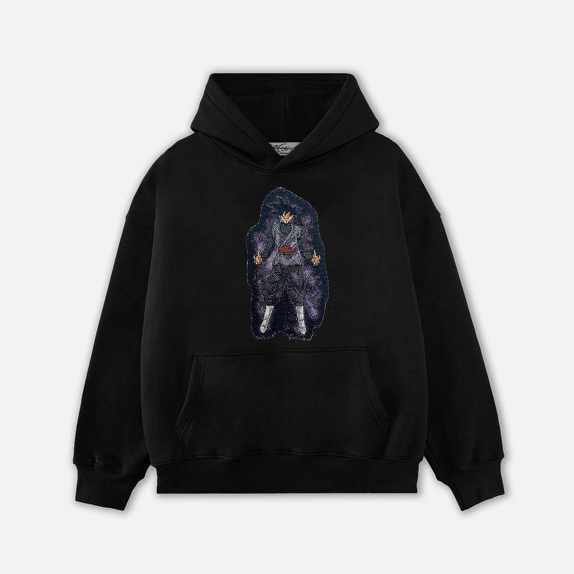 RDMCLOTHINGART tapestry hoodie GOKU BLACK TAPESTRY PATCH HOODIE-9084