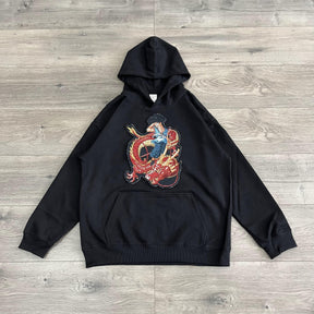 RDMCLOTHINGART tapestry hoodie GOKU RED DRAGON TAPESTRY PATCH HOODIE-9076