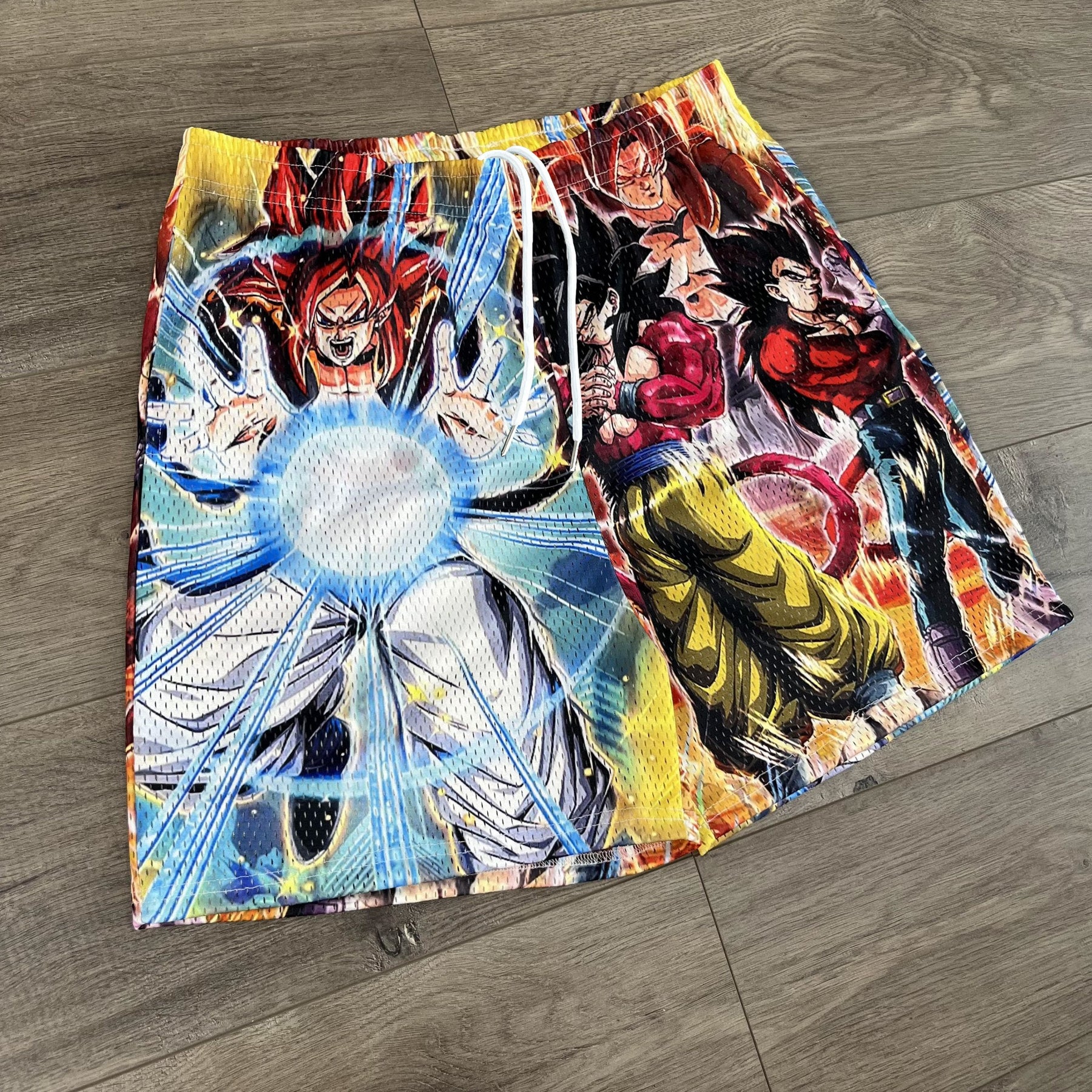 RDMCLOTHINGART tapestry hoodie GOKU&VEGETA MESH SHORTS-8664