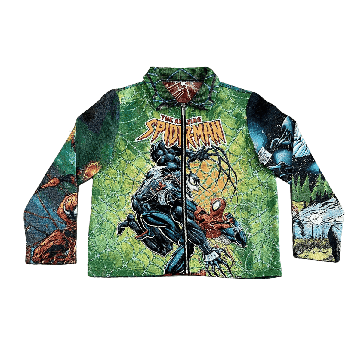 RDMCLOTHINGART tapestry hoodie GREEN SPIDER TAPESTRY JACKET