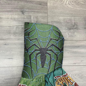 RDMCLOTHINGART tapestry hoodie GREEN SPIDERMAN TAPESTRY