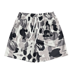 RDMCLOTHINGART tapestry hoodie GREY CAMO MESH SHORTS-8700