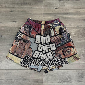 RDMCLOTHINGART tapestry hoodie GTA SHORTS