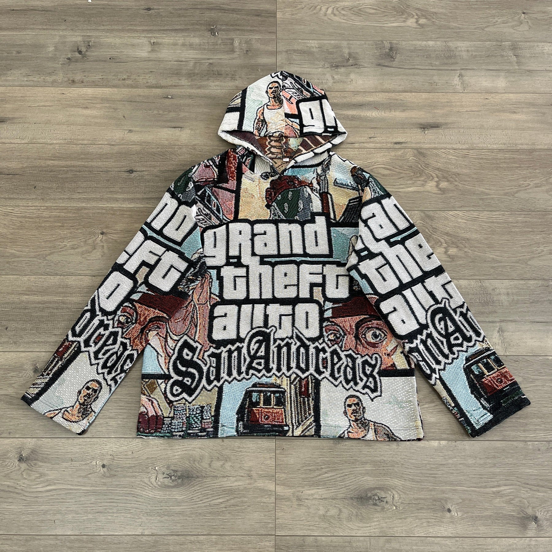 RDMCLOTHINGART tapestry hoodie GTA TAPESTRY HOODIE