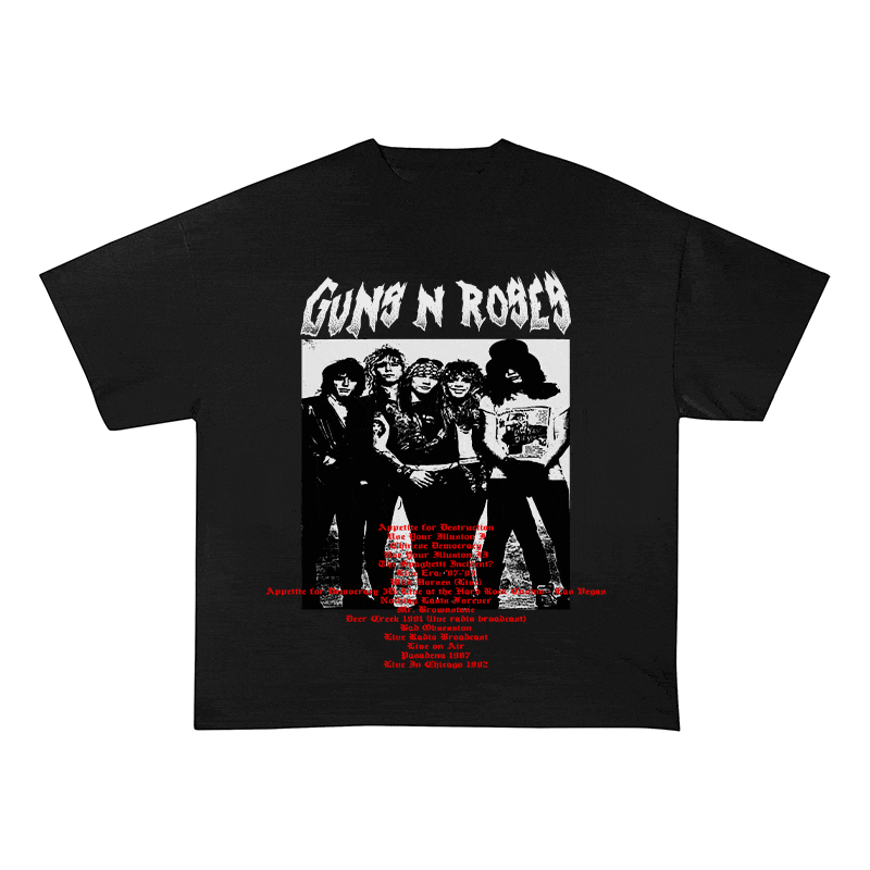 RDMCLOTHINGART tapestry hoodie GUNS N ROSES HEAVY WEIGHT COTTON TEE-8904