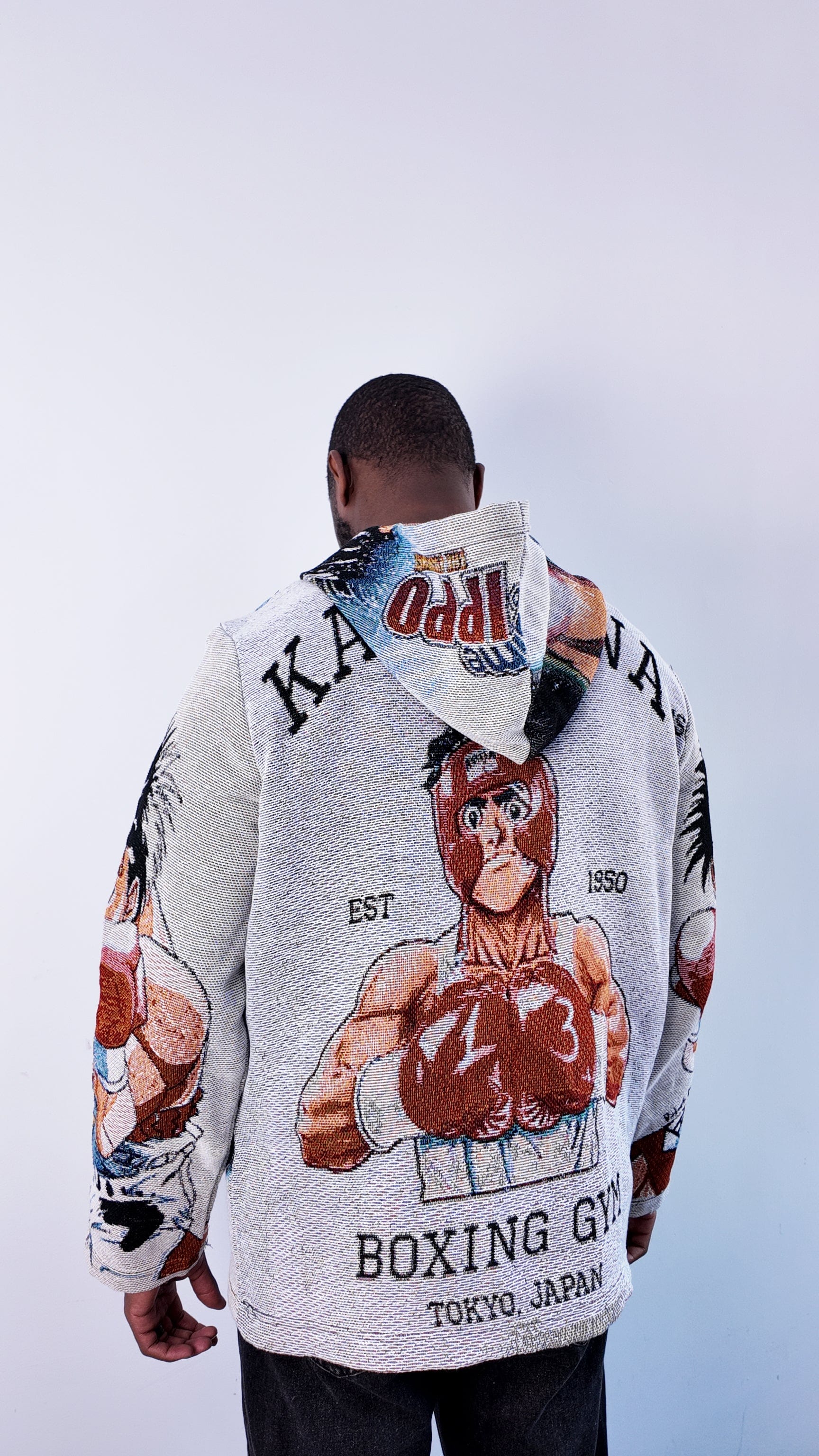 RDMCLOTHINGART tapestry hoodie HAJIME NO IPPO V2 TAPESTRY HOODIE