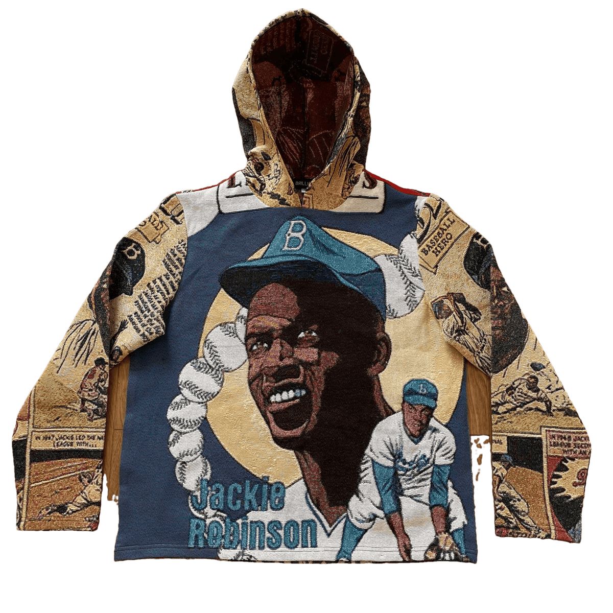 RDMCLOTHINGART tapestry hoodie JACKIEROBINSO  TAPESTRY HOODIE