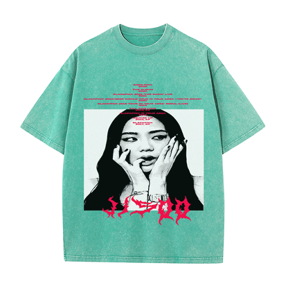 RDMCLOTHINGART tapestry hoodie JISOO HEAVY WEIGHT COTTON TEE-8907