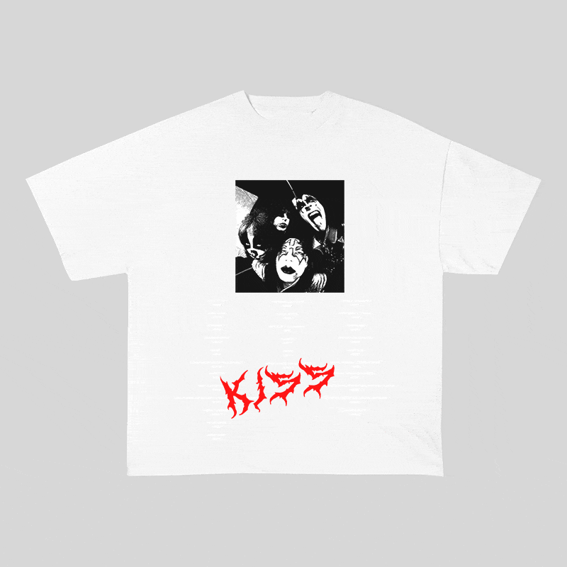 RDMCLOTHINGART tapestry hoodie KISS HEAVY WEIGHT COTTON TEE-8883