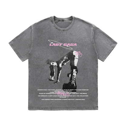 RDMCLOTHINGART tapestry hoodie LADY GAGA HEAVY WEIGHT COTTON TEE-8936