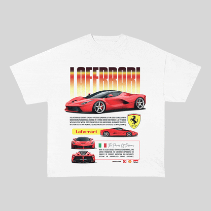 RDMCLOTHINGART tapestry hoodie LAFERRARI HEAVY WEIGHT COTTON TEE-8845