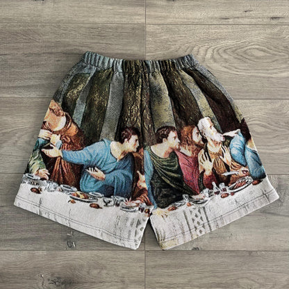 LAST DINNER TAPESTRY SHORT - RDMCLOTHINGART