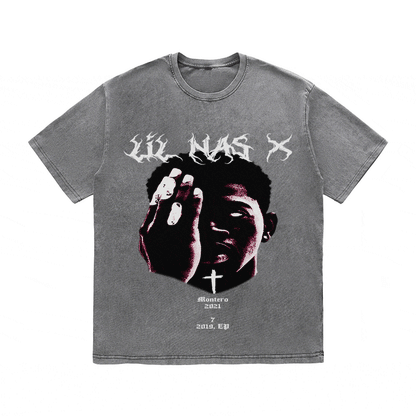 RDMCLOTHINGART tapestry hoodie LIL NAS X HEAVY WEIGHT COTTON TEE-8884