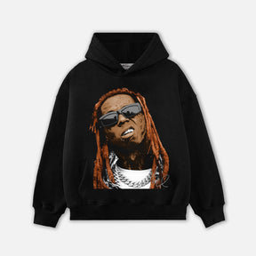 RDMCLOTHINGART tapestry hoodie LILWAYNE HEAD HOODIE-1076