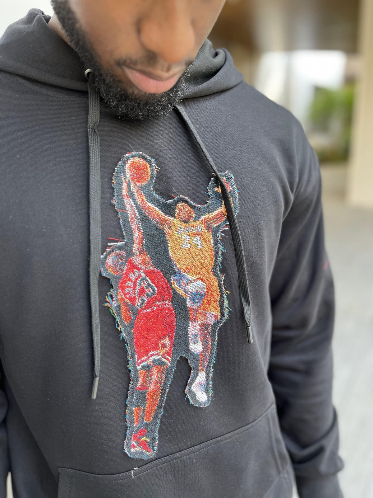 RDMCLOTHINGART tapestry hoodie MANBA VS MJ TAPESTRY PATCH HOODIE-9026