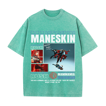 RDMCLOTHINGART tapestry hoodie MANESKIN HEAVY WEIGHT COTTON TEE-9008