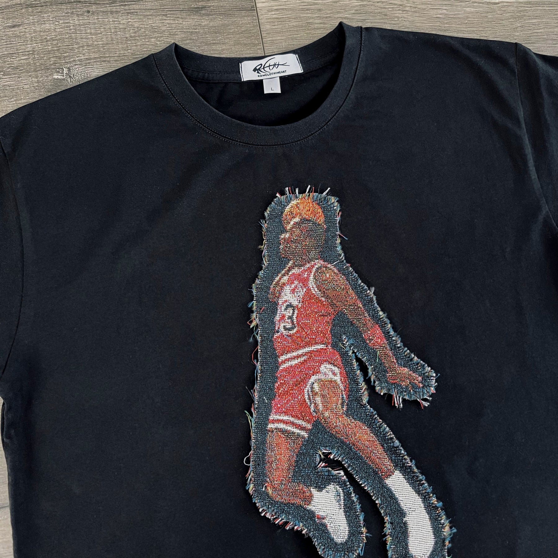 RDMCLOTHINGART tapestry hoodie MJ FLY HEAVY WEIGHT PATCH TEE-8117