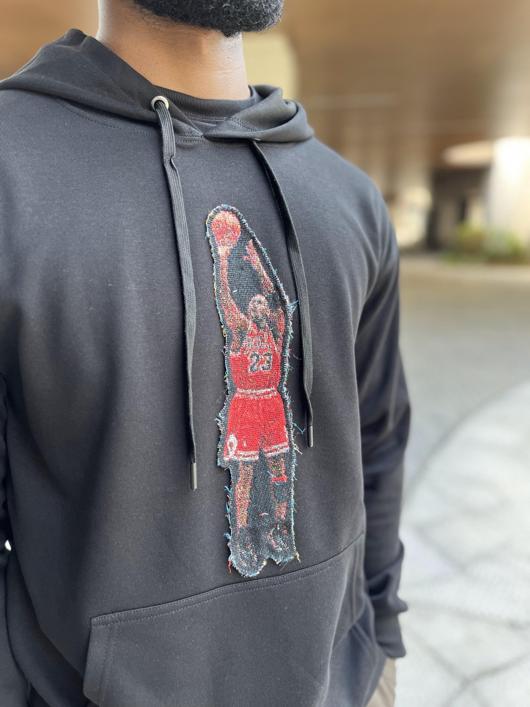 RDMCLOTHINGART tapestry hoodie MJ SHOOTING TAPESTRY PATCH HOODIE-9009