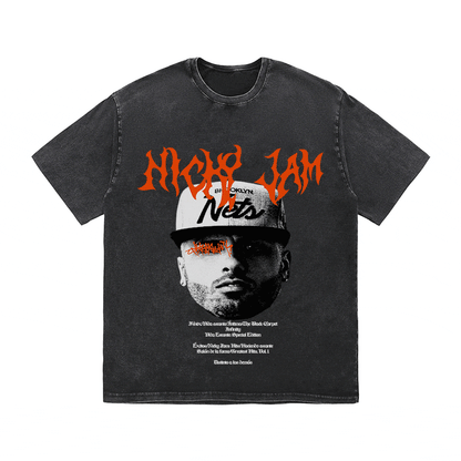 RDMCLOTHINGART tapestry hoodie NICKY JAM HEAVY WEIGHT COTTON TEE-8943