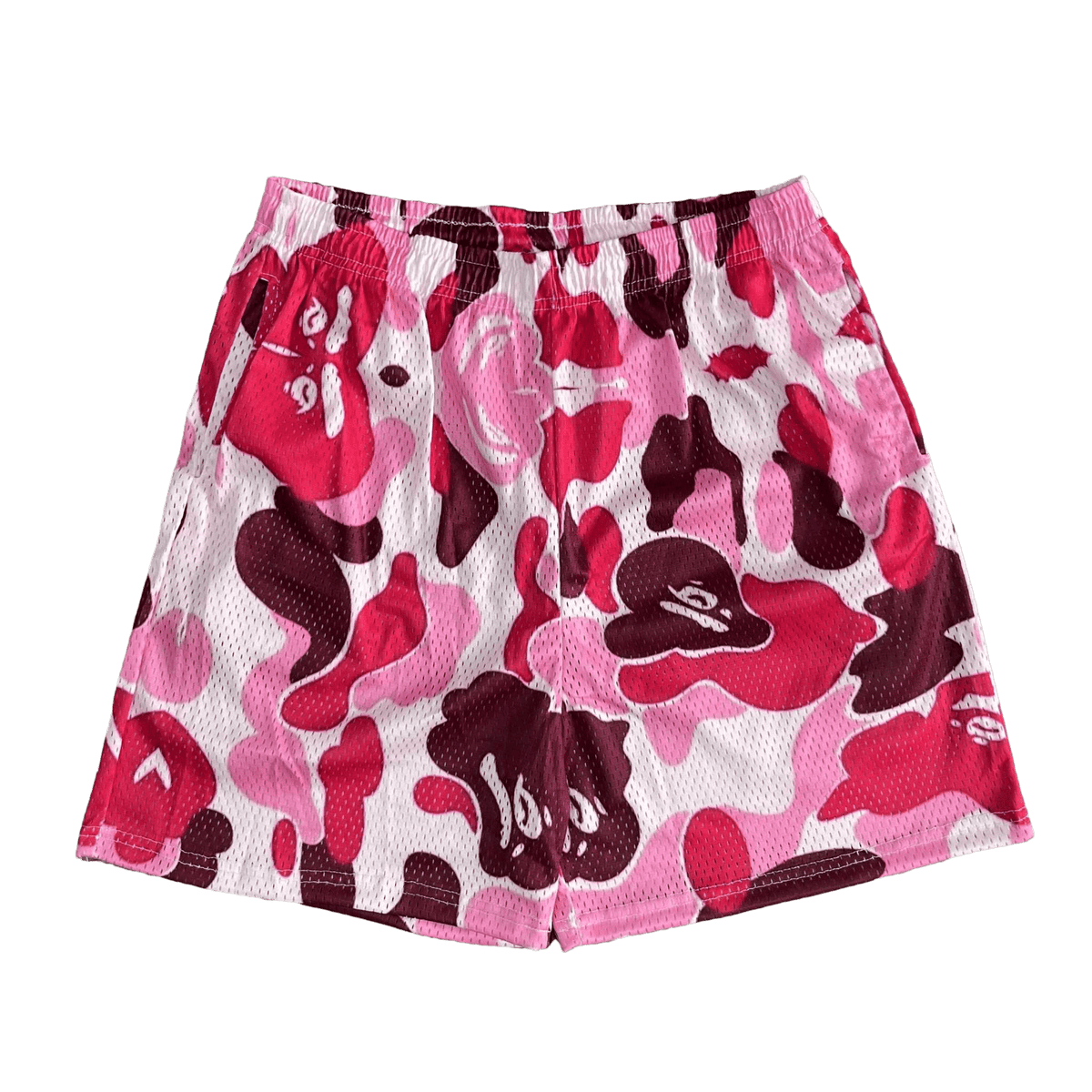 RDMCLOTHINGART tapestry hoodie PINK CAMO MESH SHORTS-8698