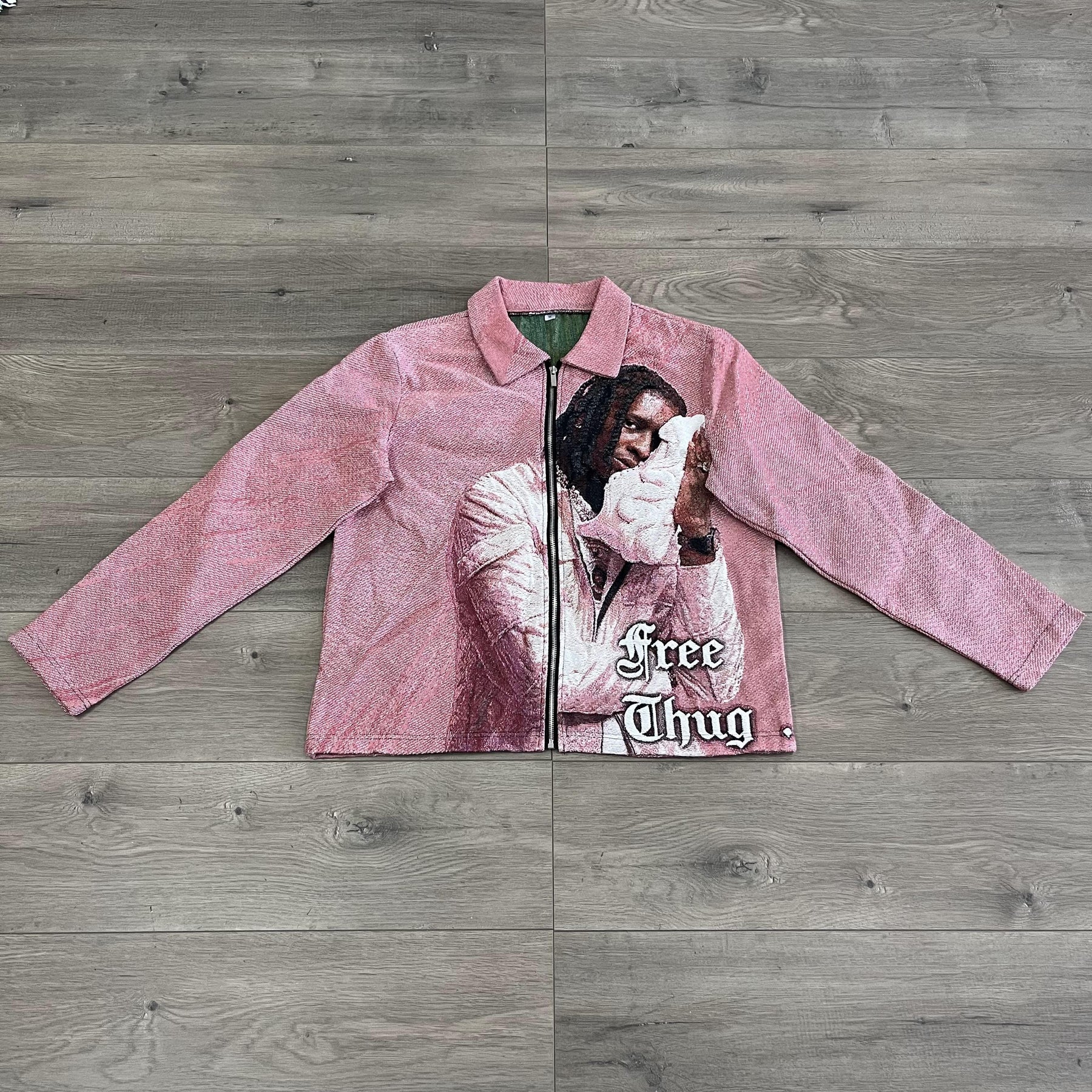 RDMCLOTHINGART tapestry hoodie PINK YSL TAPESTRY JACKET