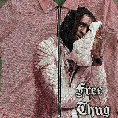 RDMCLOTHINGART tapestry hoodie PINK YSL  TAPESTRY TEE