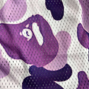 PURPLE CAMO MESH SHORTS-8697