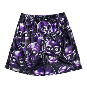 RDMCLOTHINGART tapestry hoodie PURPLE SKULL MESH SHORTS-8735