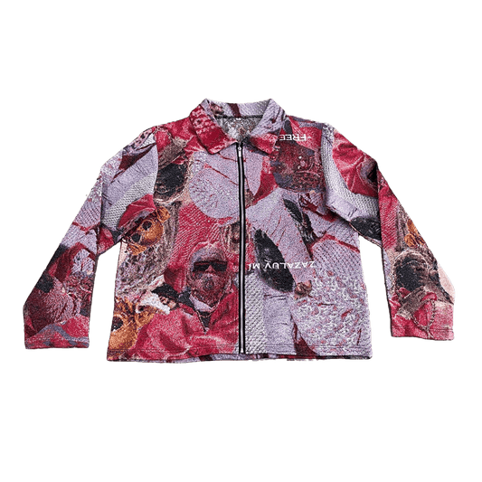 RDMCLOTHINGART tapestry hoodie RED FREE YSL TAPESTRY JACKET